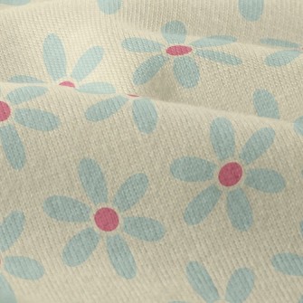 Polka Dot Blue Flower Modern Jersey