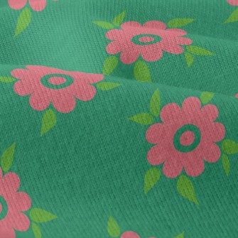 Natural Pink Small Round Flowe Modern Jersey