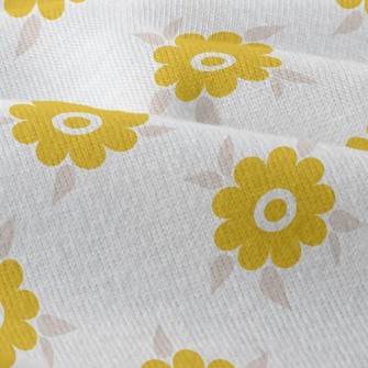 Light Yellow Small Round Flowe Modern Jersey