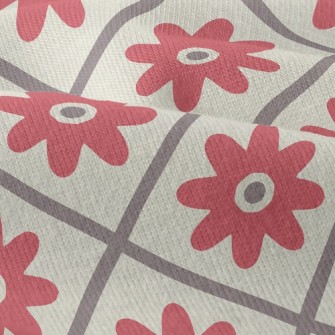 Checkered Red Flower Modern Jersey