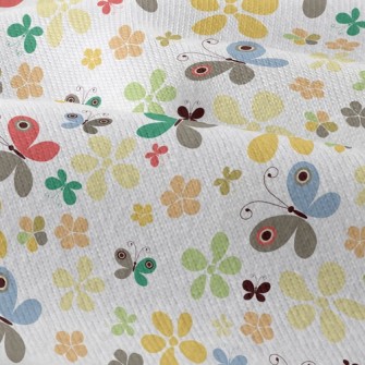 Summer Colorful Floral Butterf Modern Jersey