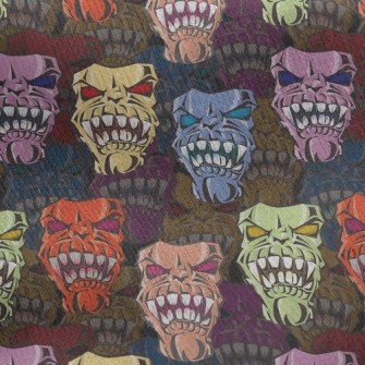 Angry Face Jersey Backed Fleece