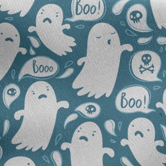 Floating Cute Ghost Jersey Backed Fleece