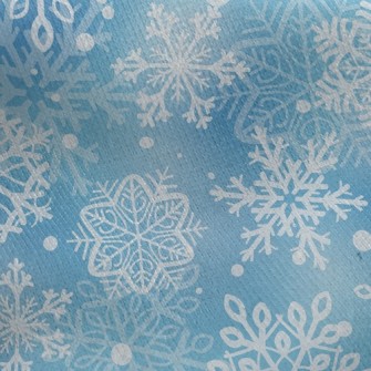 Snowflakes Jersey Backed Fleece
