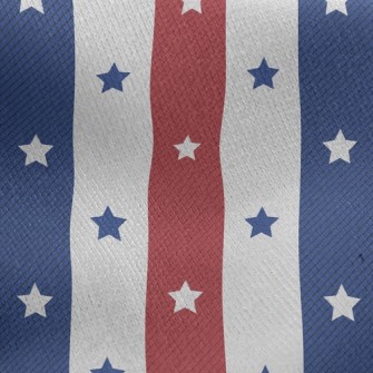 Striped Stars Jersey Backed Fleece