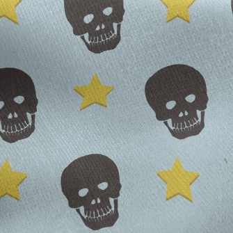 Black Skull Star Jersey Backed Fleece