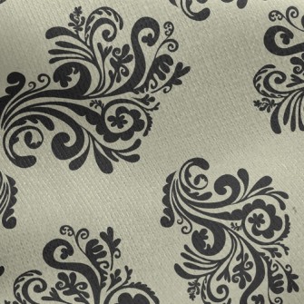 Damask Flowers Jersey Backed Fleece