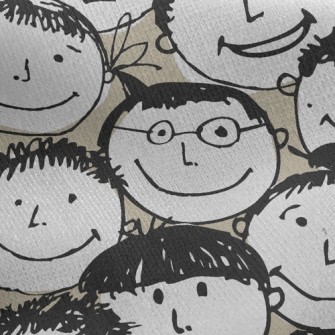 Smiling Face Jersey Backed Fleece