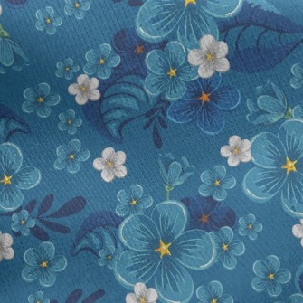 Cool Color Flower Jersey Backed Fleece