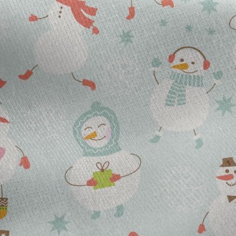 Snowman Is Busy Jersey Backed Fleece