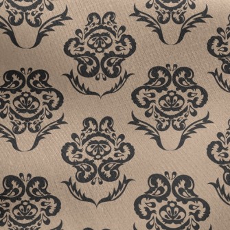 Chinese Style Flower Jersey Backed Fleece