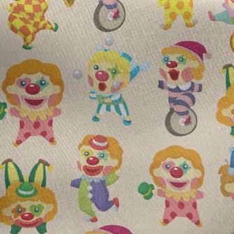 Funny Clown Jersey Backed Fleece