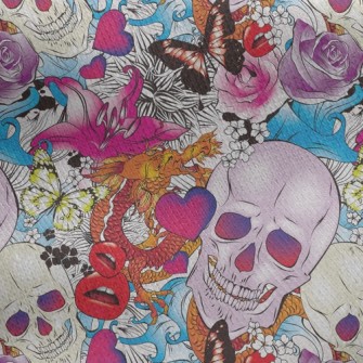 Fancy Skull Jersey Backed Fleece