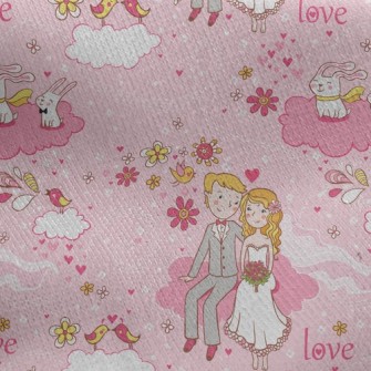 Couple In Love Jersey Backed Fleece