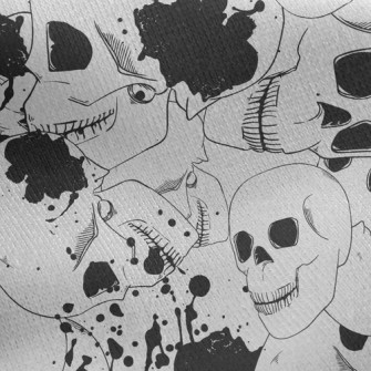 Scary Bloody Skull Jersey Backed Fleece