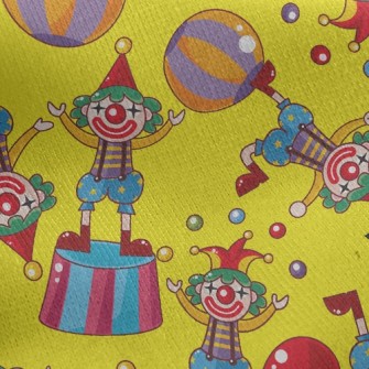 Circus Clown Jersey Backed Fleece