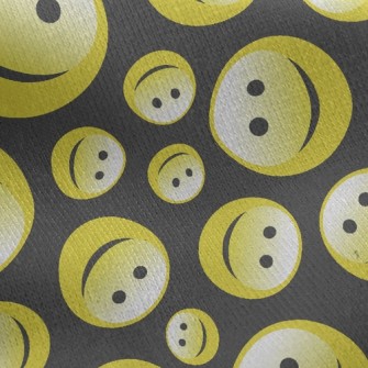 Smiley Face Jersey Backed Fleece