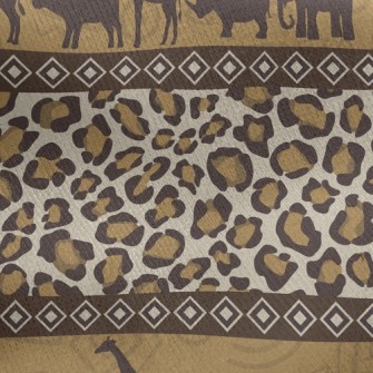 Animal Print Jersey Backed Fleece