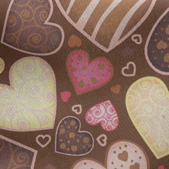 Love Chocolate Jersey Backed Fleece