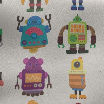 Various Robots Jersey Backed Fleece