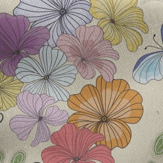 Colorful Butterfly Jersey Backed Fleece