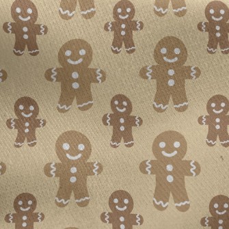 Gingerbread Man Jersey Backed Fleece
