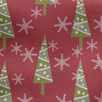 Snowflake Christmas Tree Jersey Backed Fleece