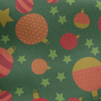 Christmas Glass Ball Jersey Backed Fleece