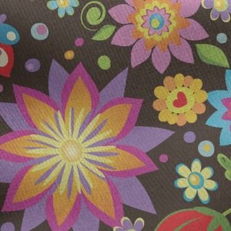 Colorful Ornate Pattern Jersey Backed Fleece