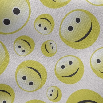 Shiny Smiling Face Jersey Backed Fleece