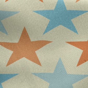 Full Page Star Print Jersey Backed Fleece