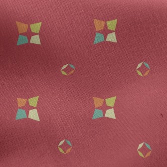 Nostalgic Colored Squares Jersey Backed Fleece