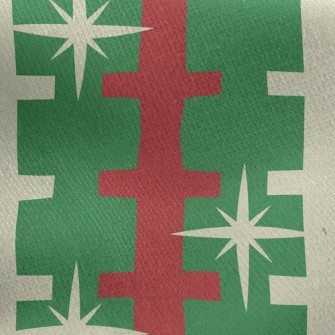 Christmas Ladder Stars Jersey Backed Fleece