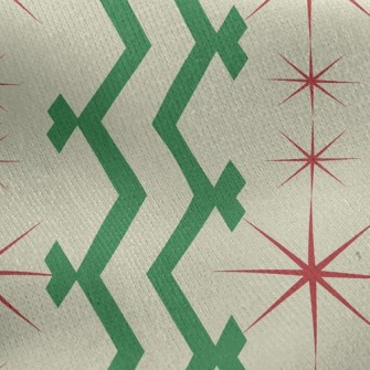 Christmas Star Lines Jersey Backed Fleece