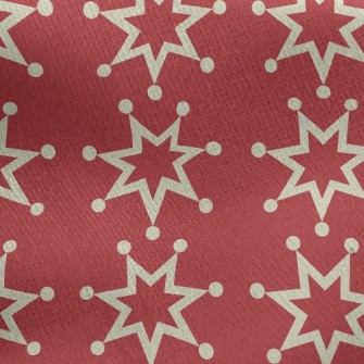Graceful Seven-Pointed Star Jersey Backed Fleece