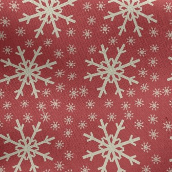Shiny Christmas Snowflakes Jersey Backed Fleece