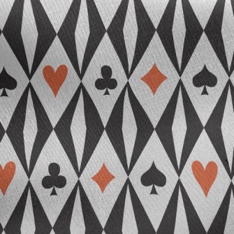 Traditional Diamond Playing Ca Jersey Backed Fleece