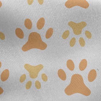 Upside Down Dog Footprints Jersey Backed Fleece