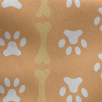 Straight Line Dog Footprint Bo Jersey Backed Fleece