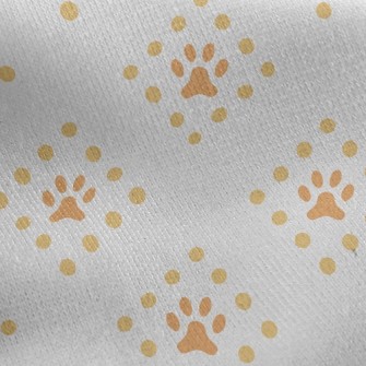 Square Line Dog Footprints Jersey Backed Fleece