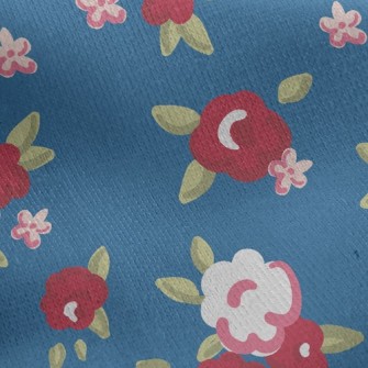 Elegant Rose Floral Jersey Backed Fleece