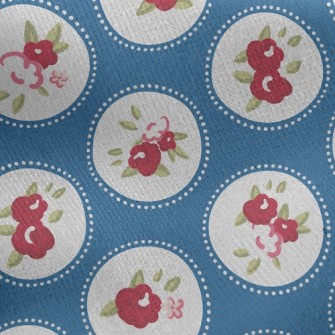 Small Ball Rose Jersey Backed Fleece
