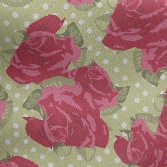 Big Rose Dot Jersey Backed Fleece