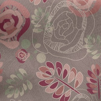 Psychedelic Vintage Flowers Jersey Backed Fleece