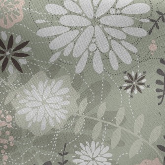 Classical Country Flowers Jersey Backed Fleece