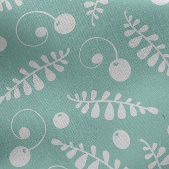 Fresh Fruit Leaves Jersey Backed Fleece