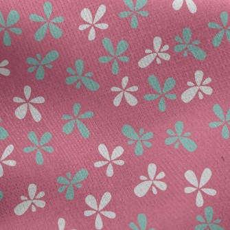 Cute Little Floral Jersey Backed Fleece