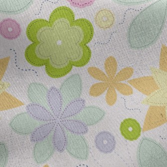 Beautiful Little Floral Jersey Backed Fleece