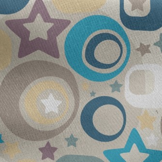 Colorful Stars And Dots Jersey Backed Fleece