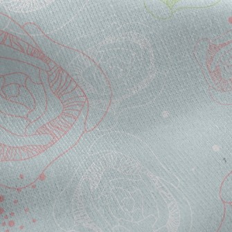 Mysterious Line Rose Jersey Backed Fleece